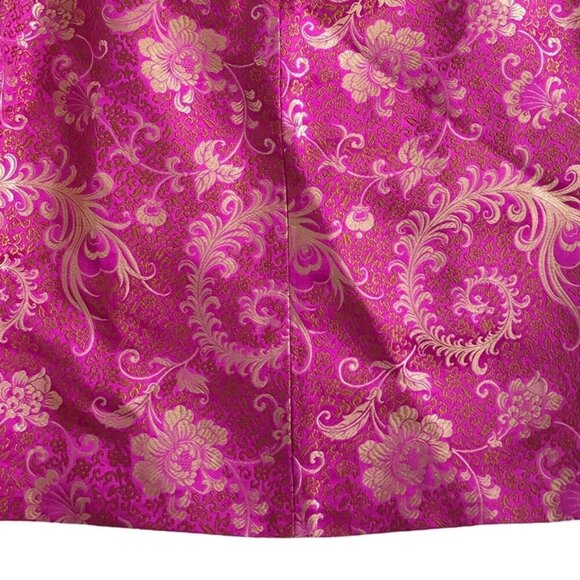 Helen wang skirt fuchsia and gold brocade pencil skirt - Picture 5 of 8